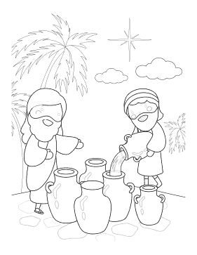 Oil in Jugs Vertical coloring page