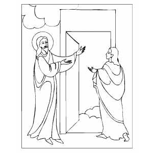 Opening Door To Heaven coloring page