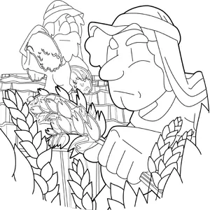 The People of Beth Shemesh Were Harvesting Their Wheat in the Valley coloring page