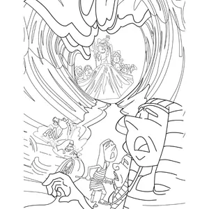 The Sea Swallows Pharaoh's Army coloring page