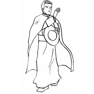 Priest coloring page