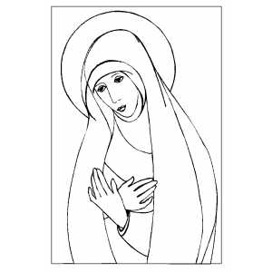 Saint Agatha coloring page