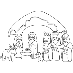 Three Wise Men from the East coloring page