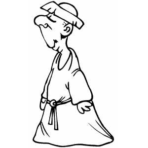 Walking Monk coloring page