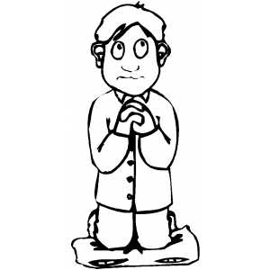 Praying Boy coloring page