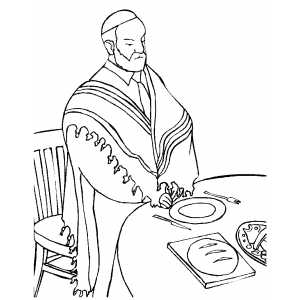 Priest Saying Grace coloring page