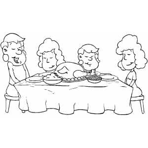 Saying Grace coloring page