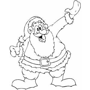 Excited Santa Thumbs Up coloring page