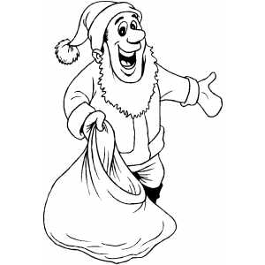 Man In Santa Costume coloring page