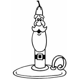 Santa Candle coloring page