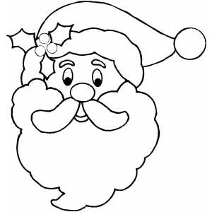 Santa Face coloring page