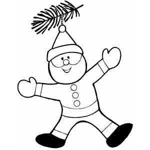 Santa Ornament coloring page