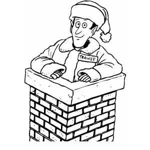 Santa Trainee coloring page