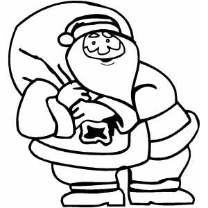 Santa With Big Sack coloring page