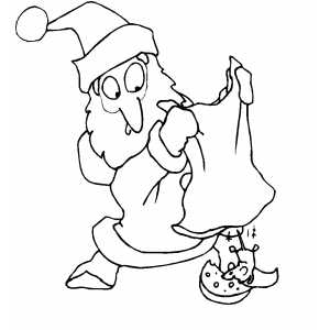 Santa With Empty Sack coloring page
