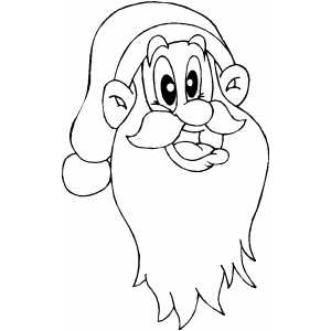 Smiling Santa coloring page