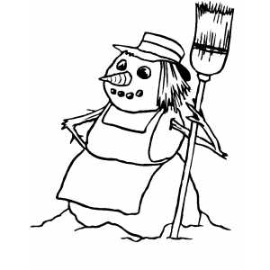 Snow Woman coloring page