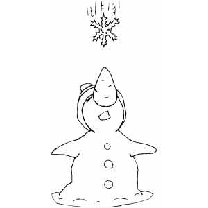 Snowman With Big Nose coloring page