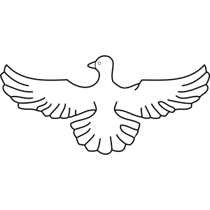 Dove with Wings Spread coloring page