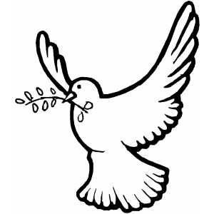 Flying Dove coloring page