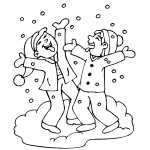 Children Playing in Snow