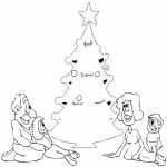 Happy Family Around Tree