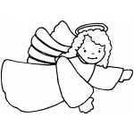 Flying Pointing Angel