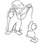 Elf Playing With Kitten