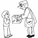 Postman Delivering Gift