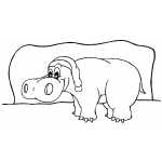 Hippo In Santa Hat
