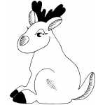 Sitting Reindeer