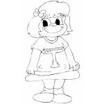 Girl In Menorah Dress