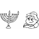 Menorah And Boy