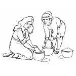 Children Collecting Manna