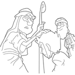 Moses blessing a boy