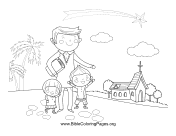 Father with Kids