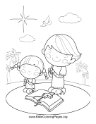 Praying Children Vertical
