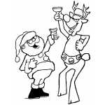 Santa And Reindeer