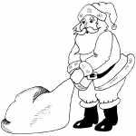 Santa Dragging Sack