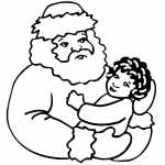 Small Child On Santa Lap