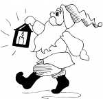 Walking Santa With Lantern