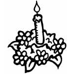 Candle And Wreath