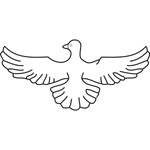 Dove with Wings Spread